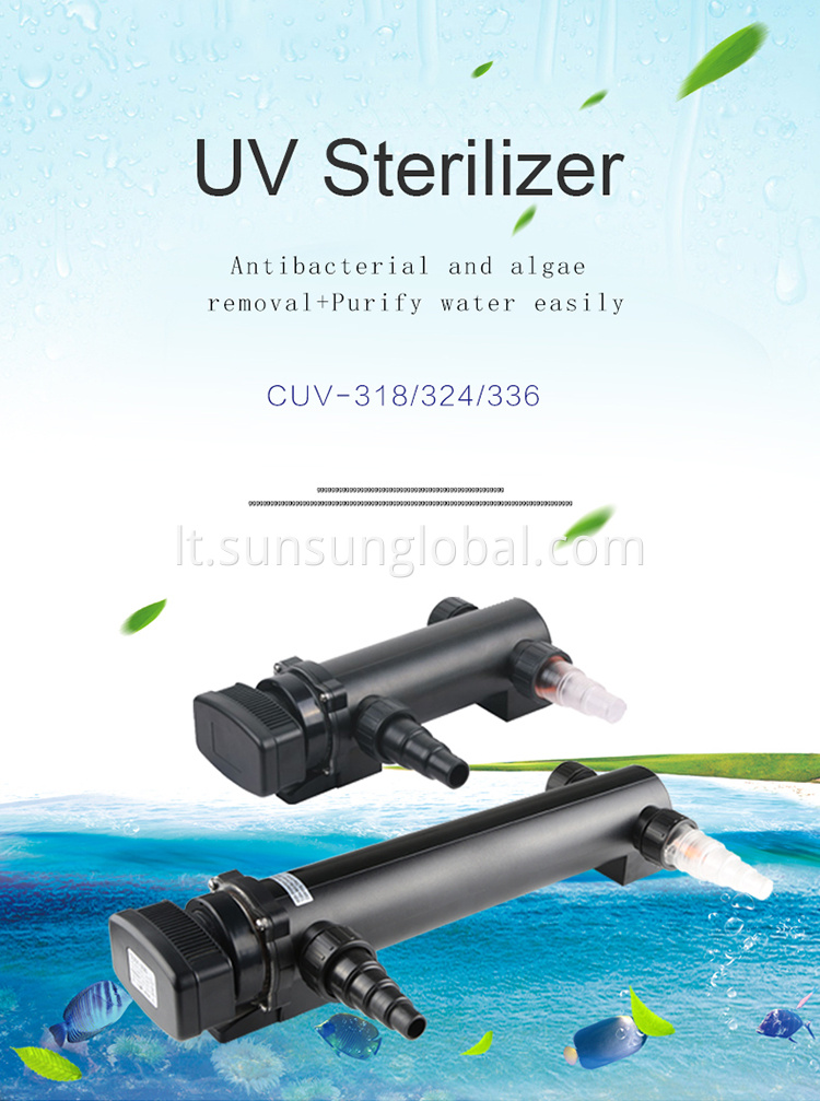 Sunsun baktericidinė UVC LED UV sterilizatoriaus lempa žuvų bakui